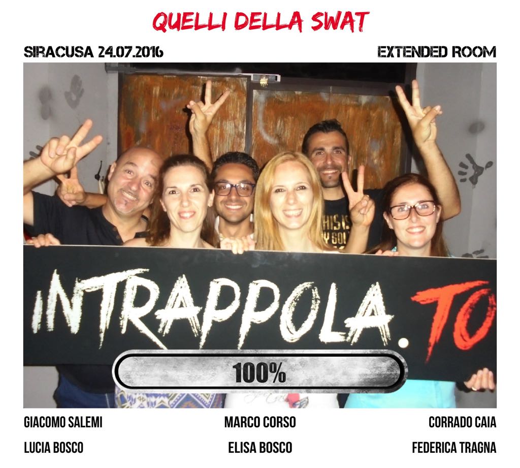 Il gruppo quelli della swat è fuggito dalla nostra escape room Extended Room
