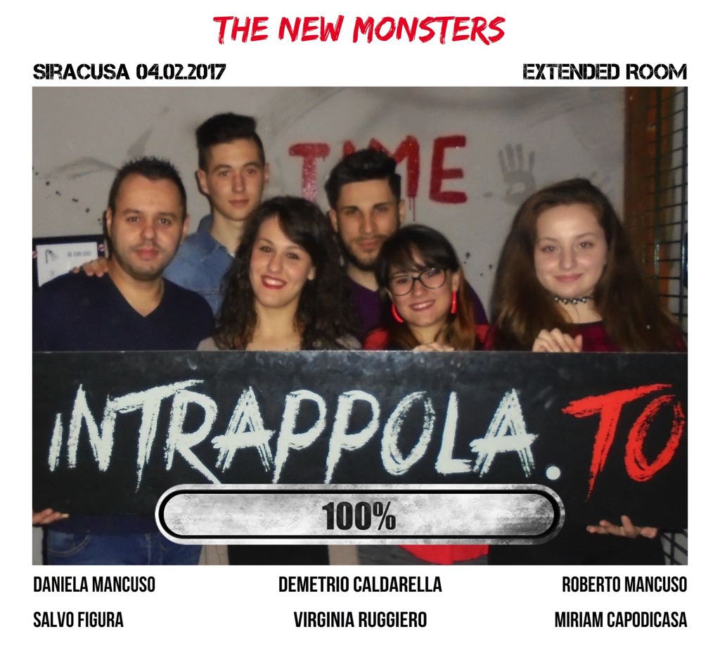 Il gruppo the new monsters è fuggito dalla nostra escape room Extended Room