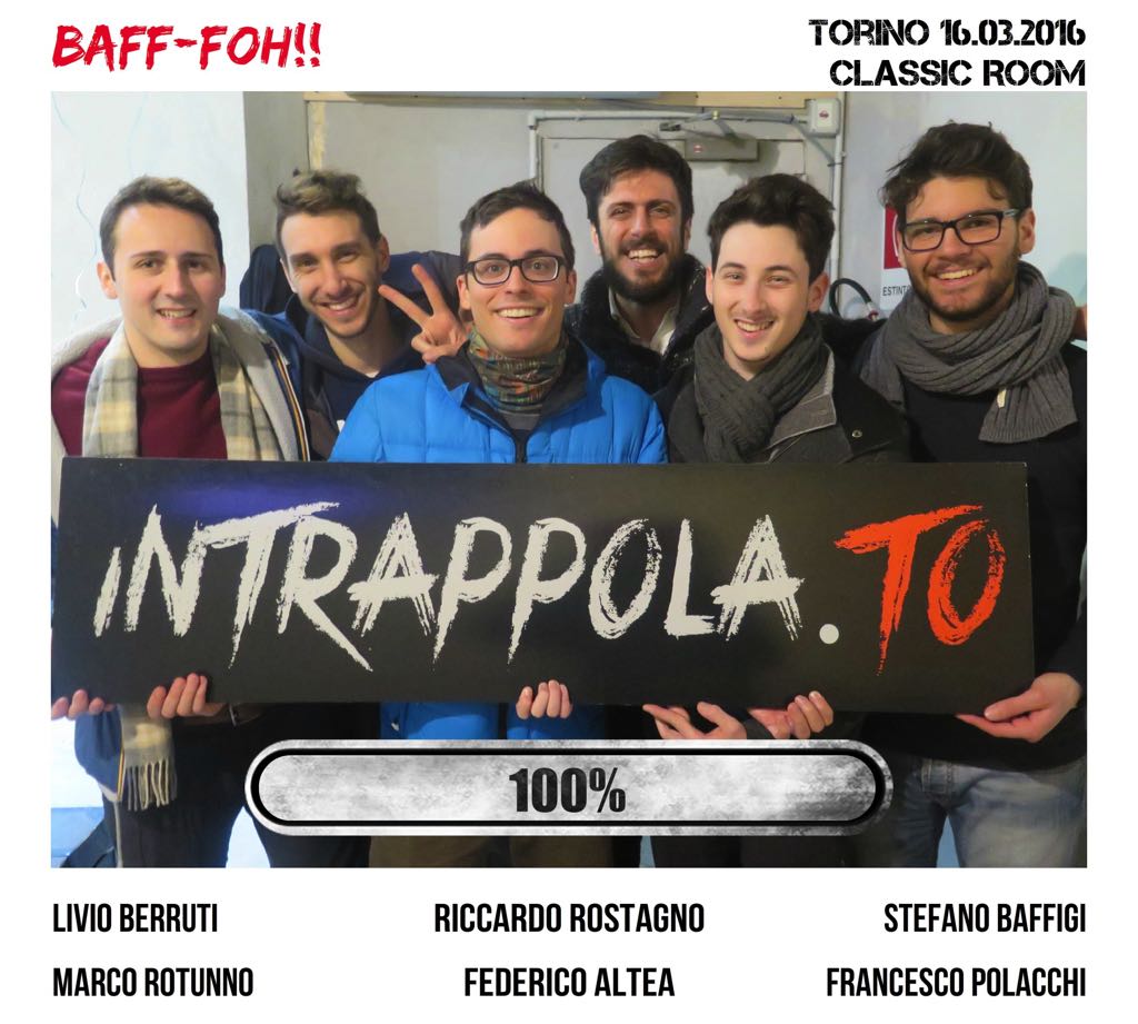 Il gruppo Baff-foh!! è fuggito dalla nostra escape room Classic Room
