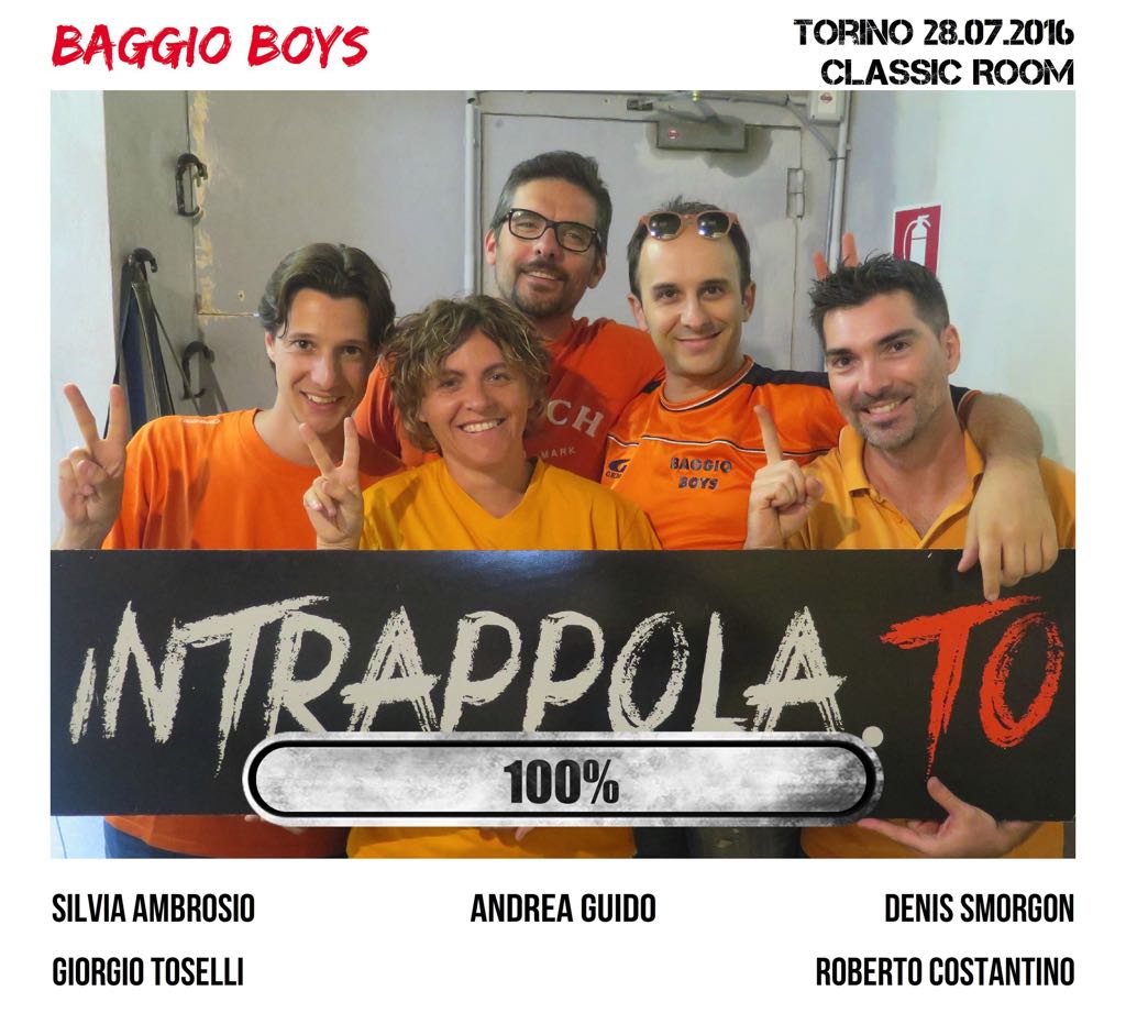 Il gruppo Baggio Boys è fuggito dalla nostra escape room Classic Room