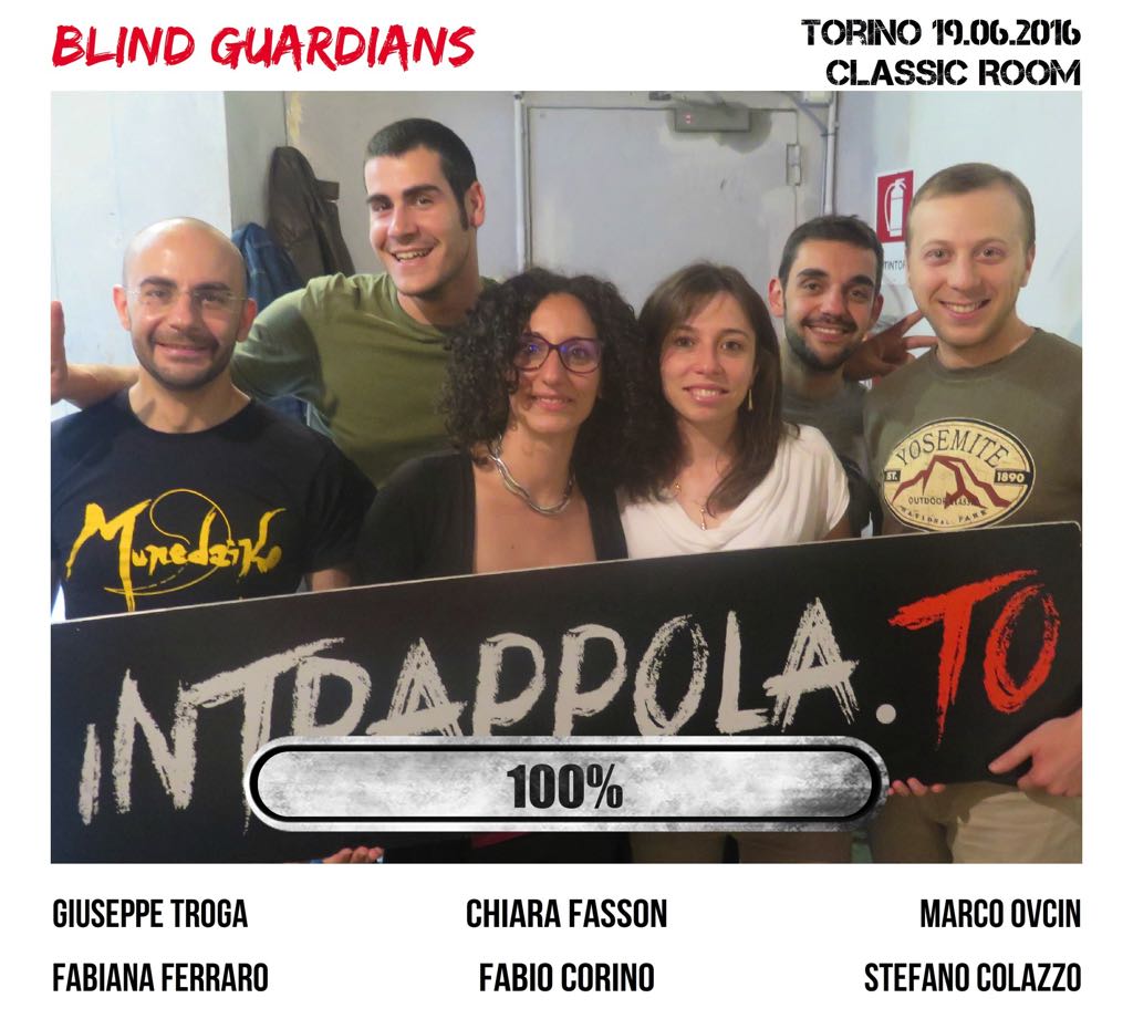 Il gruppo Blind Guardians è fuggito dalla nostra escape room Classic Room