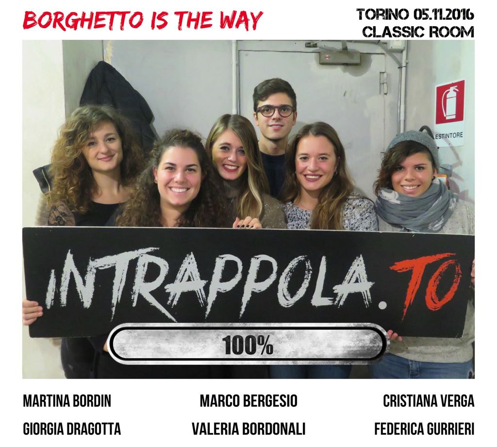 Il gruppo Borghetto is the way è fuggito dalla nostra escape room Classic Room