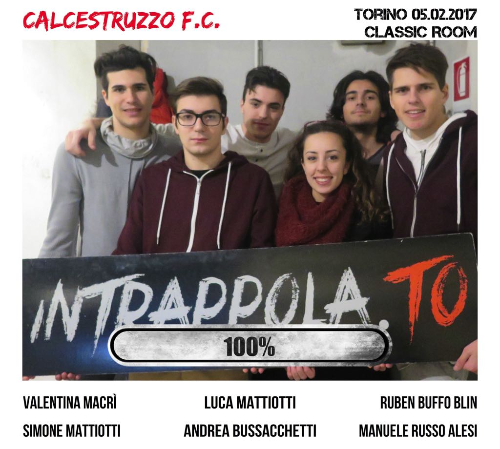 Il gruppo Calcestruzzo f.c. è fuggito dalla nostra escape room Classic Room