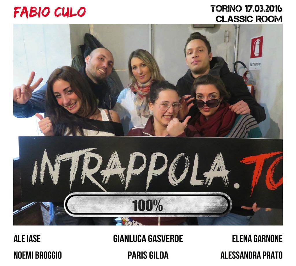 Il gruppo FABIO CULO è fuggito dalla nostra escape room Classic Room