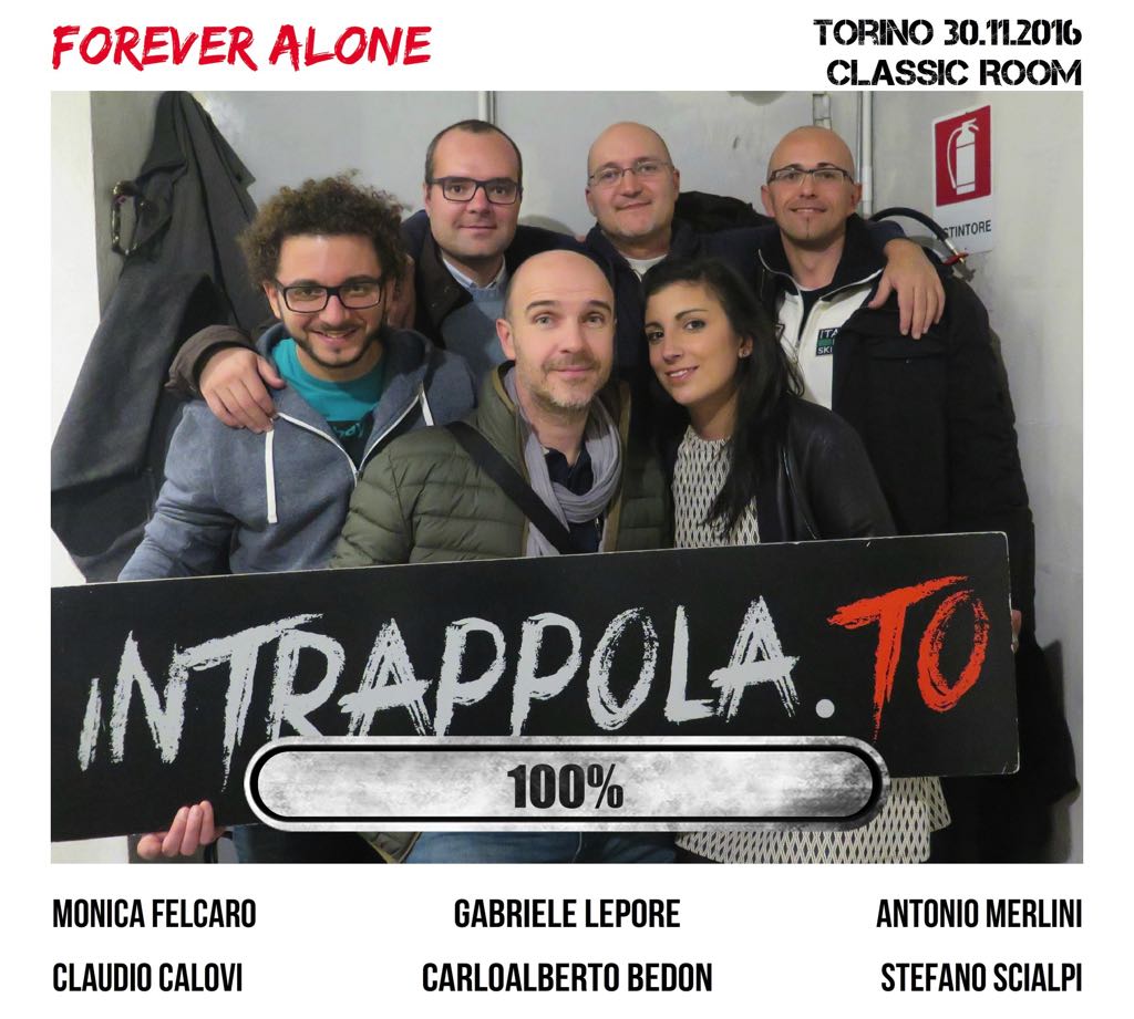 Il gruppo Forever Alone è fuggito dalla nostra escape room Classic Room