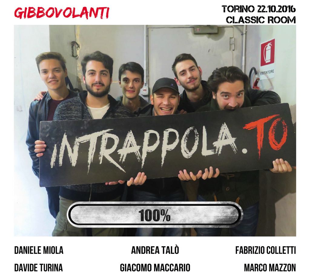Il gruppo GIBBOVOLANTI è fuggito dalla nostra escape room Classic Room