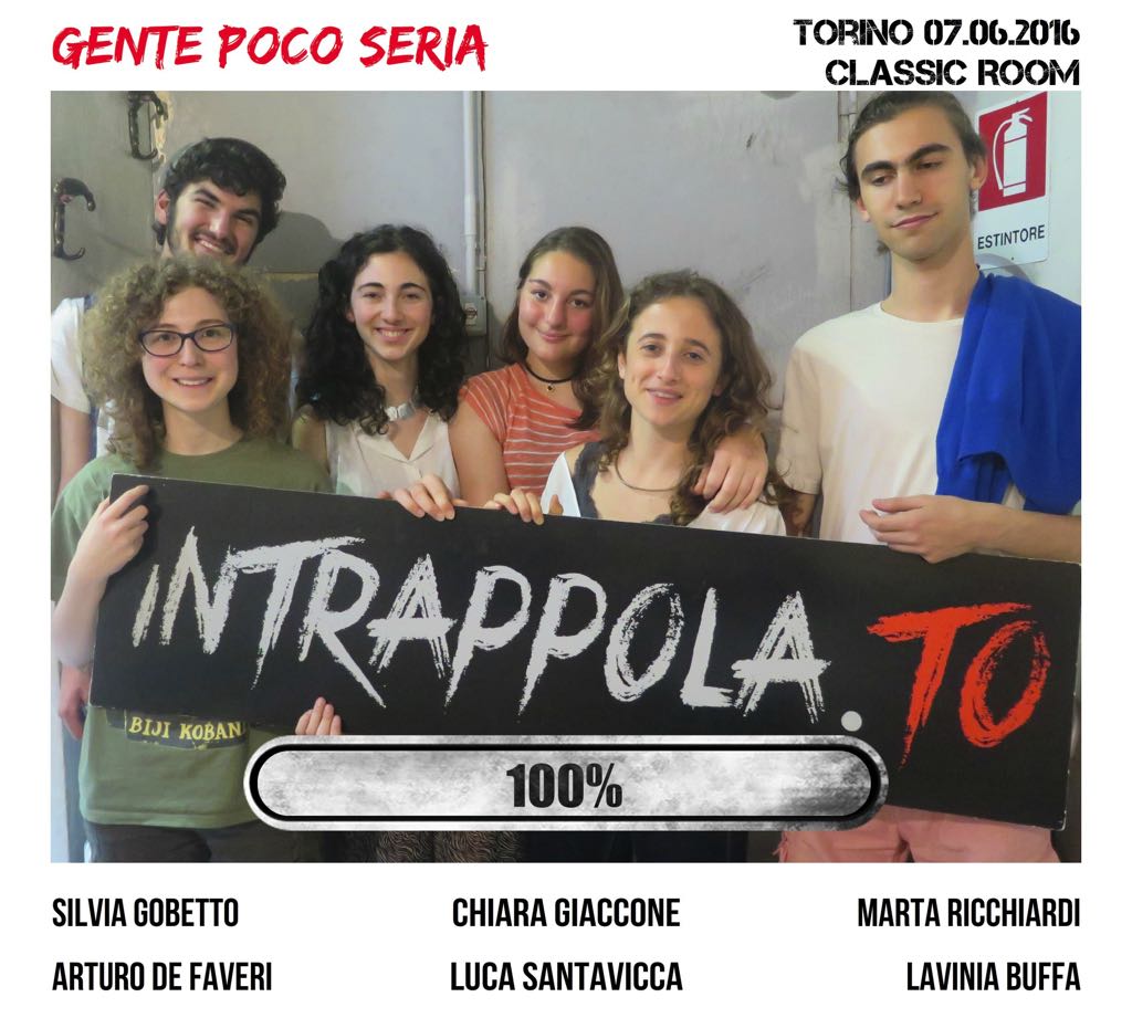 Il gruppo Gente poco seria è fuggito dalla nostra escape room Classic Room
