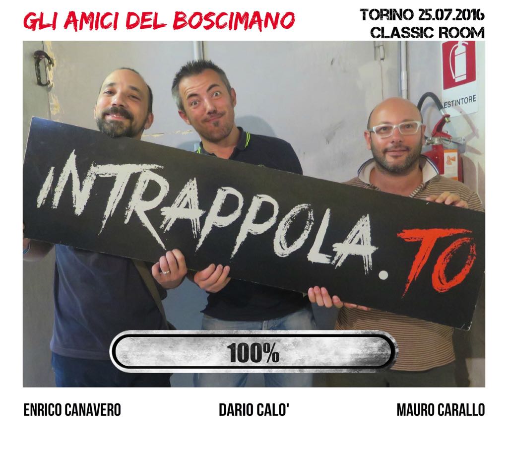 Il gruppo Gli amici del boscimano è fuggito dalla nostra escape room Classic Room