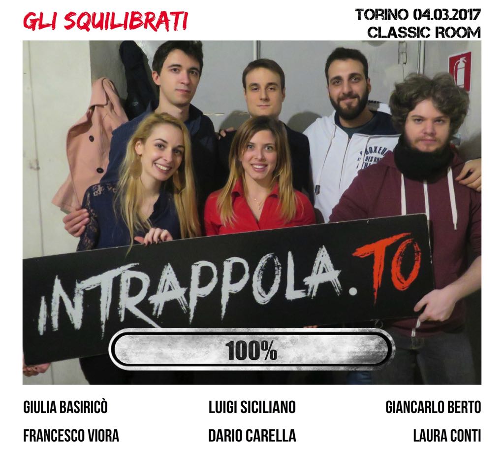 Il gruppo Gli squilibrati è fuggito dalla nostra escape room Classic Room