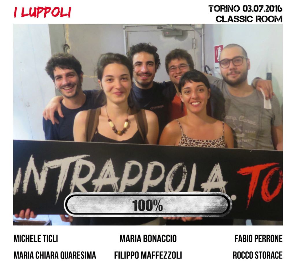 Il gruppo I luppoli è fuggito dalla nostra escape room Classic Room