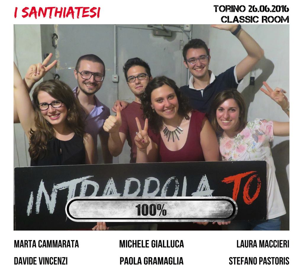Il gruppo I santhiatesi è fuggito dalla nostra escape room Classic Room