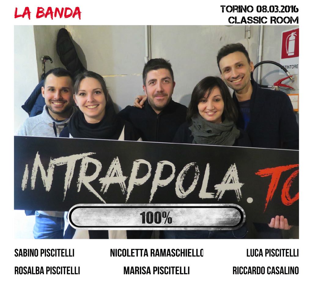 Il gruppo La banda  è fuggito dalla nostra escape room Classic Room