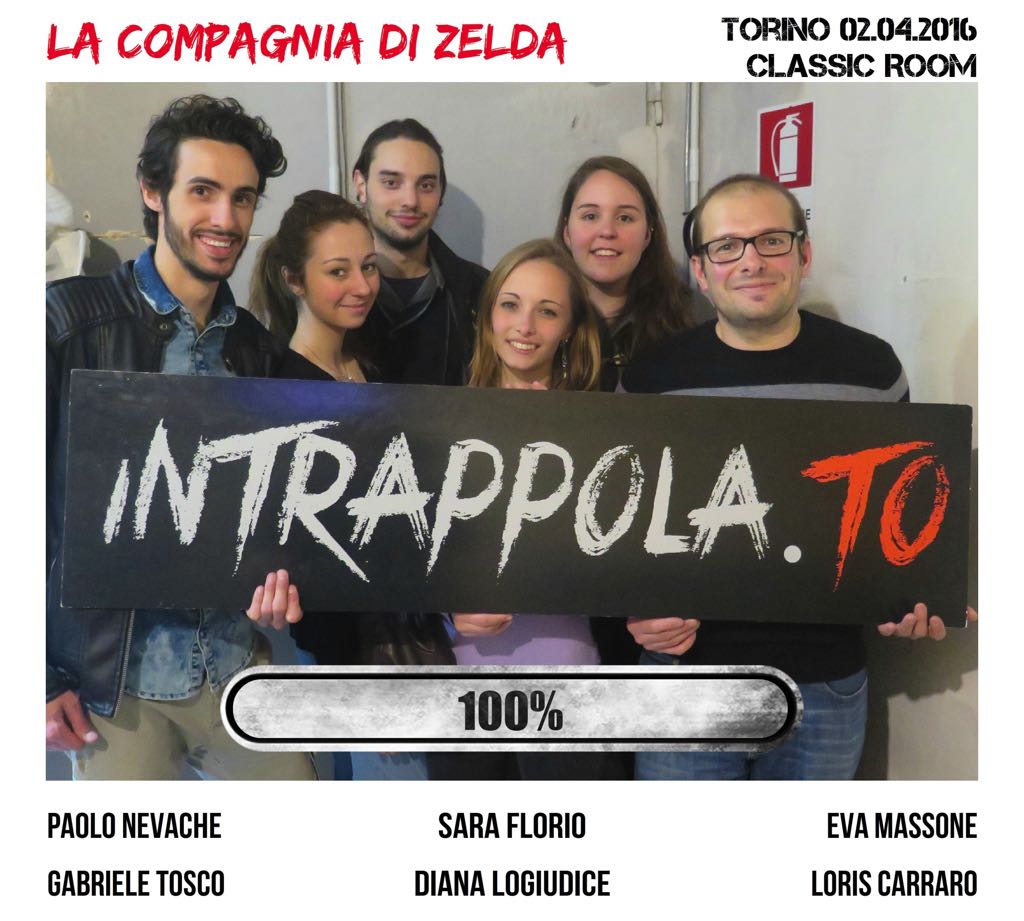 Il gruppo La compagnia di Zelda è fuggito dalla nostra escape room Classic Room