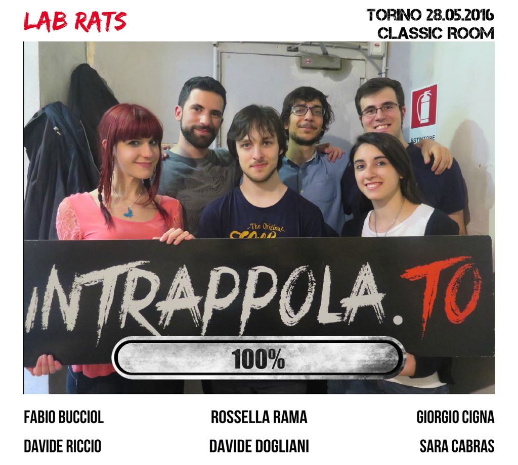 Il gruppo Lab Rats è fuggito dalla nostra escape room Classic Room