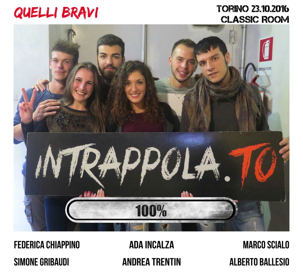 Il gruppo Quelli Bravi è fuggito dalla nostra escape room Classic Room