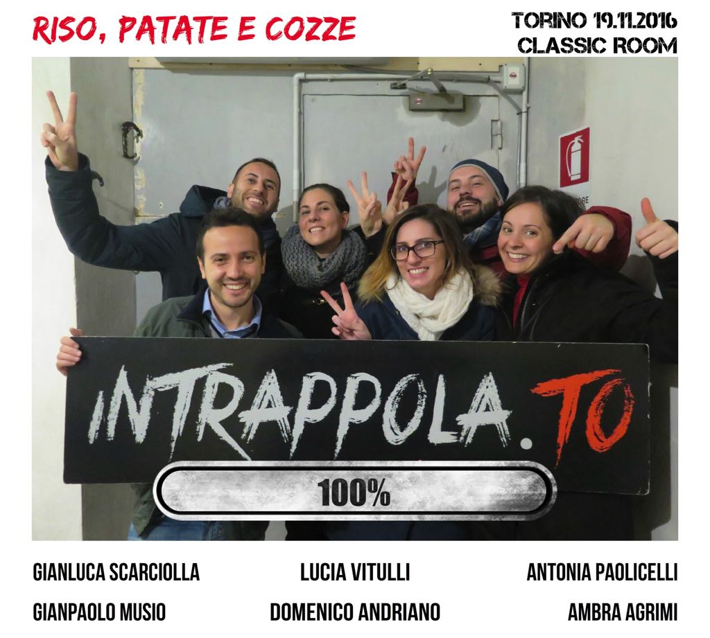 Il gruppo Riso, Patate e Cozze è fuggito dalla nostra escape room Classic Room