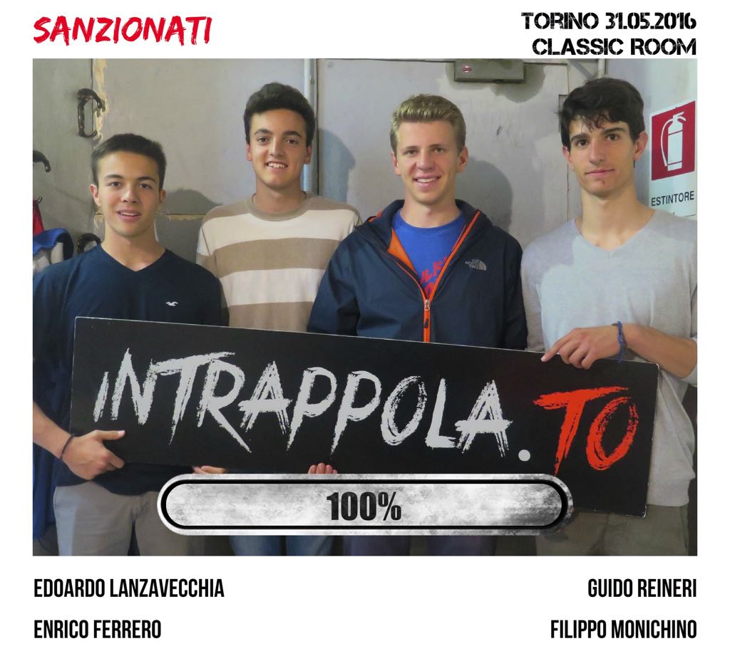Il gruppo Sanzionati è fuggito dalla nostra escape room Classic Room