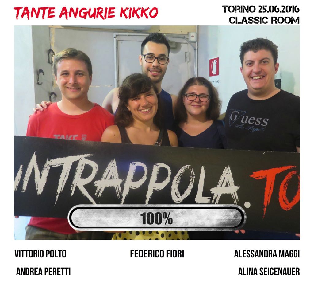 Il gruppo Tante Angurie Kikko è fuggito dalla nostra escape room Classic Room