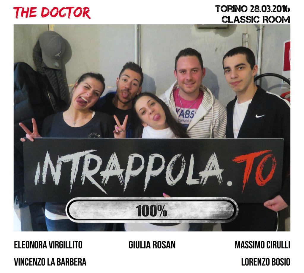 Il gruppo The doctor  è fuggito dalla nostra escape room Classic Room
