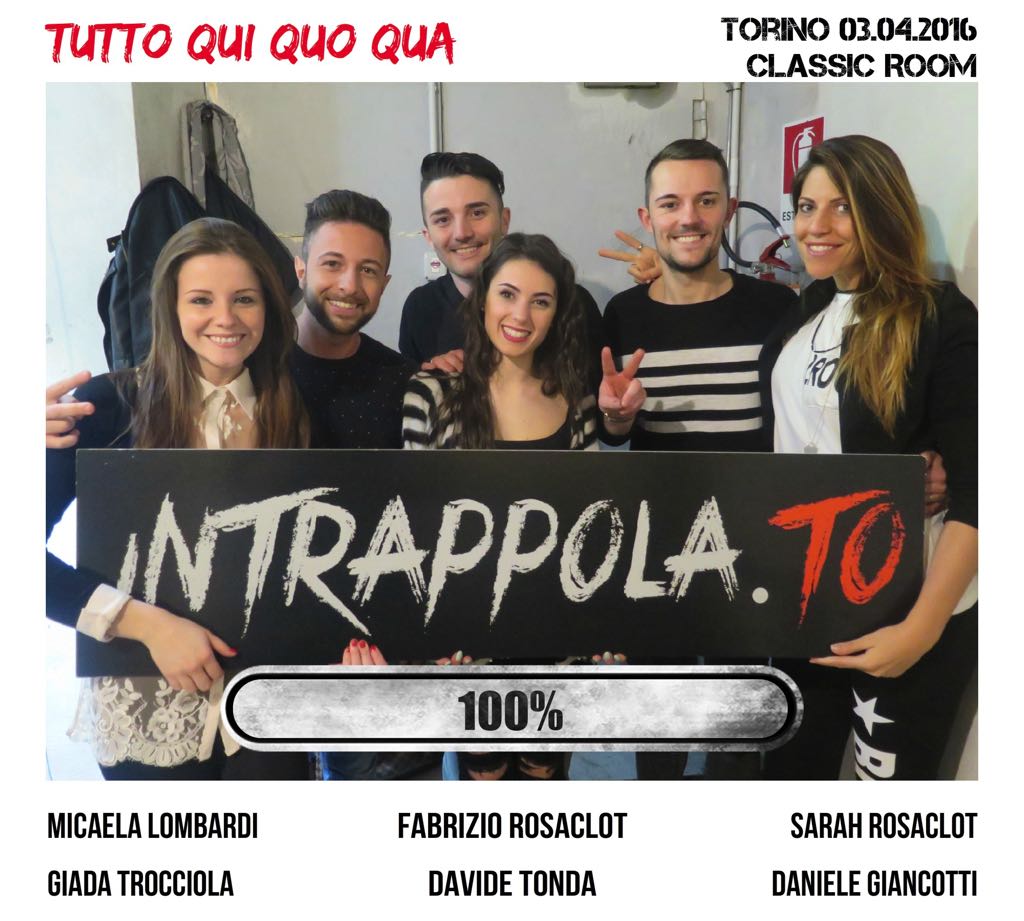 Il gruppo Tutto qui quo qua è fuggito dalla nostra escape room Classic Room