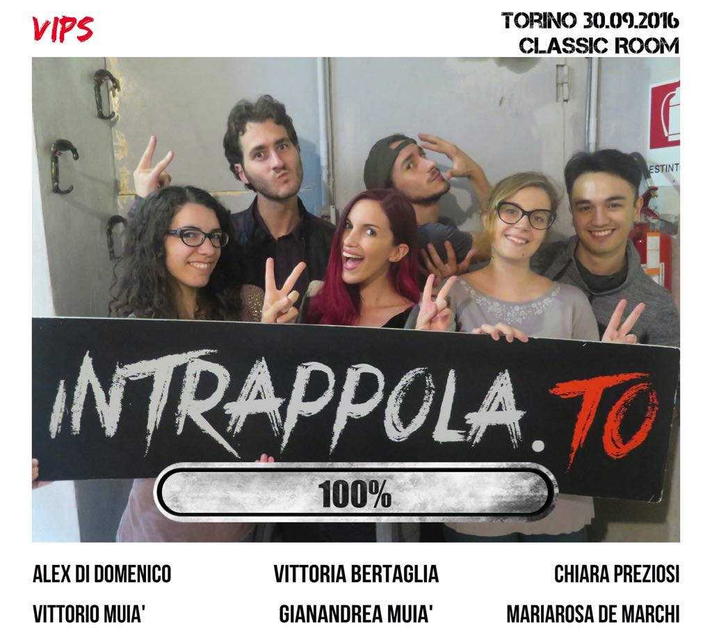 Il gruppo Vips è fuggito dalla nostra escape room Classic Room