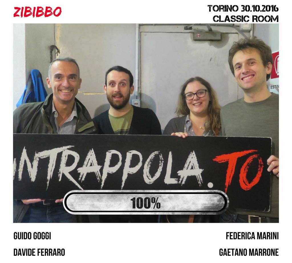 Il gruppo Zibibbo è fuggito dalla nostra escape room Classic Room