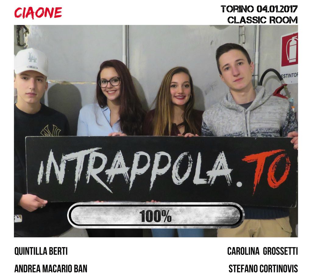 Il gruppo ciaone è fuggito dalla nostra escape room Classic Room