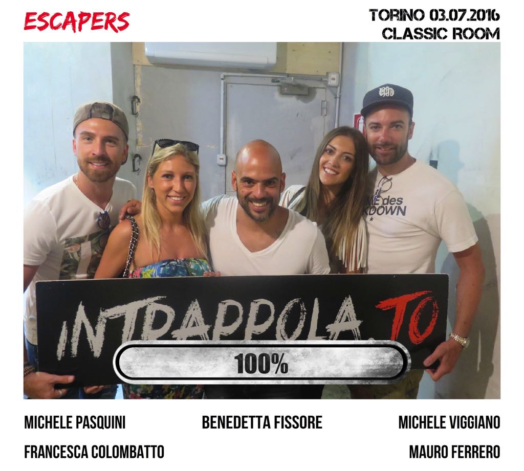 Il gruppo escapers è fuggito dalla nostra escape room Classic Room