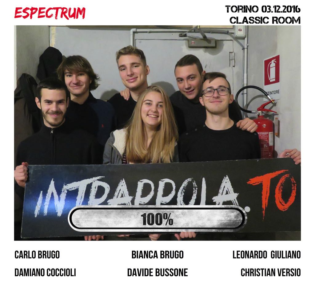 Il gruppo espectrum è fuggito dalla nostra escape room Classic Room