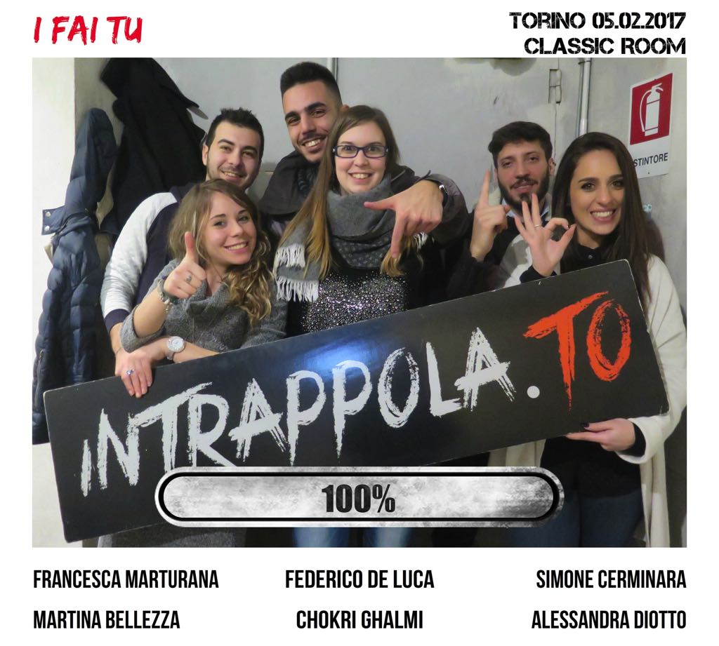 Il gruppo i fai tu è fuggito dalla nostra escape room Classic Room