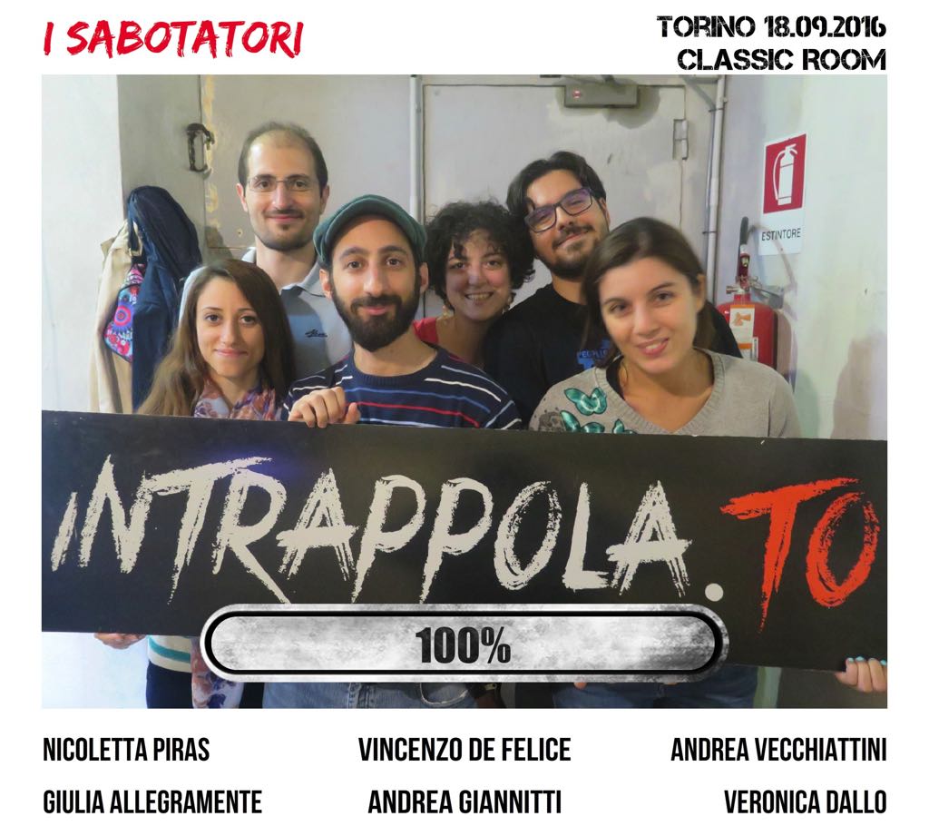 Il gruppo i sabotatori è fuggito dalla nostra escape room Classic Room