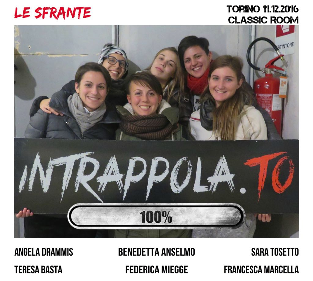 Il gruppo le sfrante è fuggito dalla nostra escape room Classic Room
