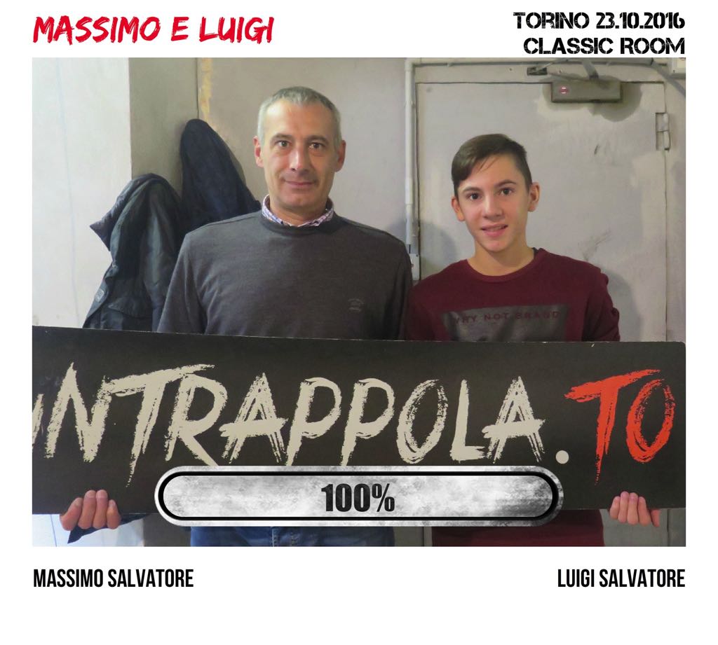 Il gruppo massimo e luigi è fuggito dalla nostra escape room Classic Room