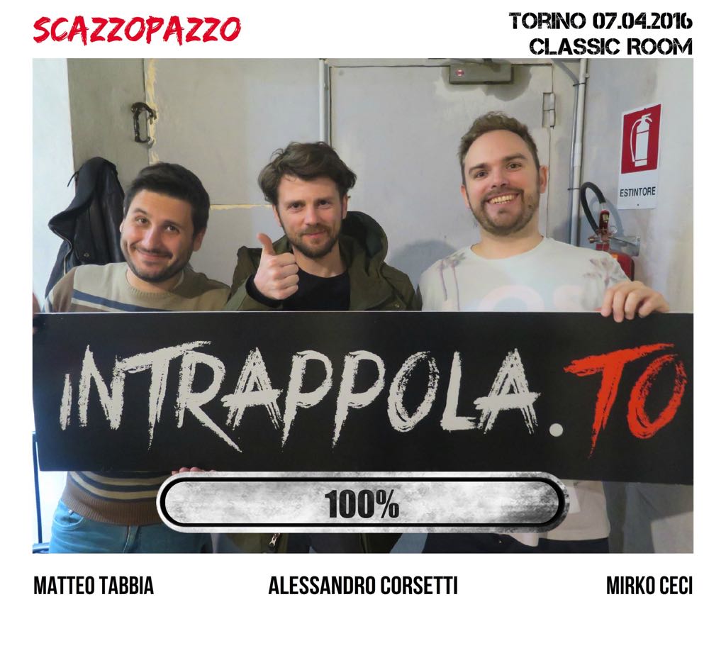 Il gruppo scazzopazzo è fuggito dalla nostra escape room Classic Room