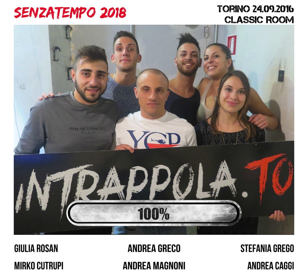 Il gruppo senzatempo 2018 è fuggito dalla nostra escape room Classic Room