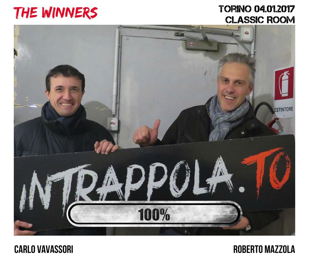 Il gruppo the winners è fuggito dalla nostra escape room Classic Room