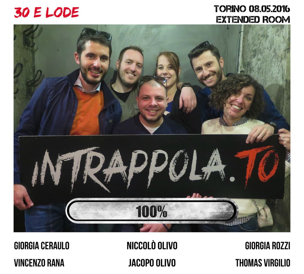Il gruppo 30 e lode è fuggito dalla nostra escape room Extended Room