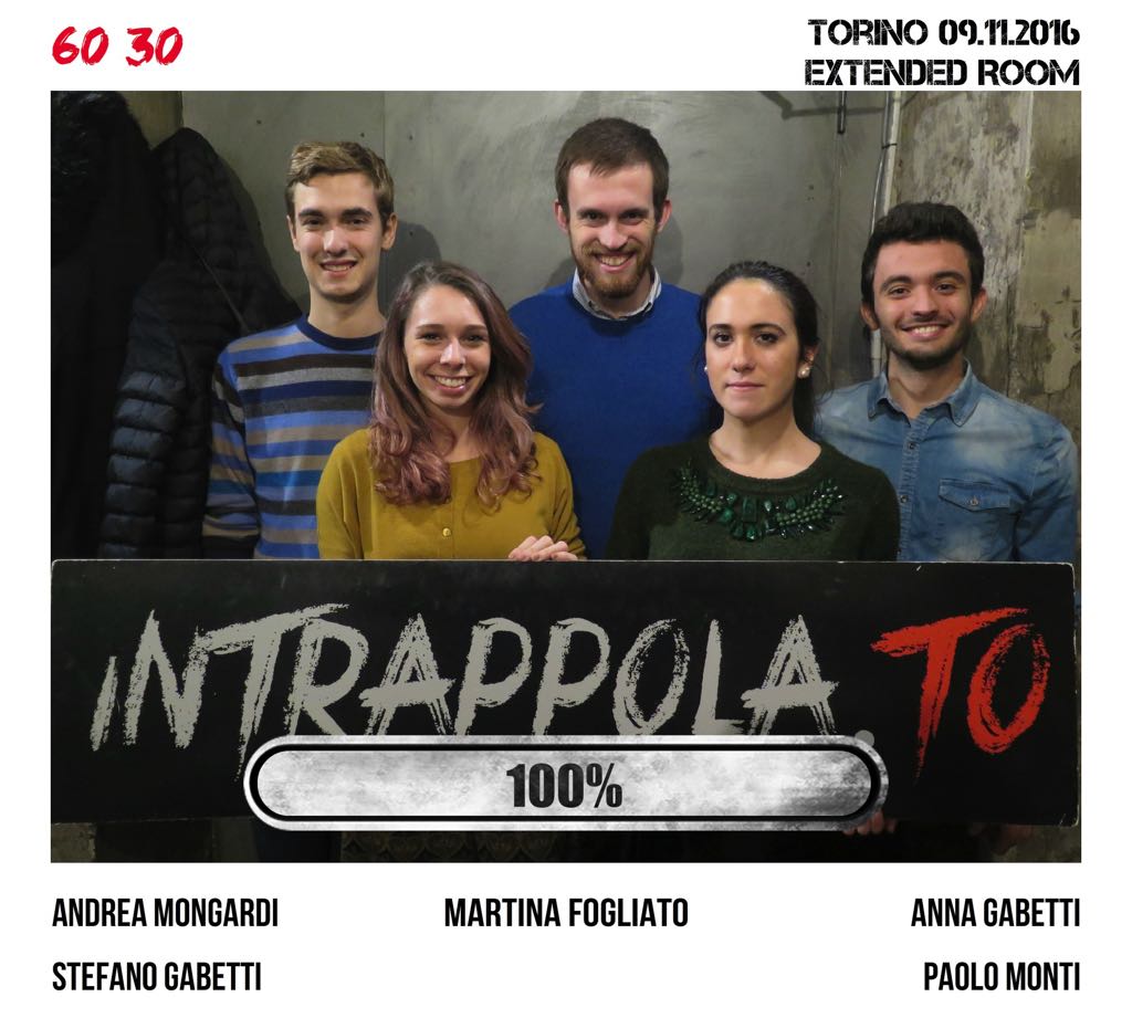 Il gruppo 60 30 è fuggito dalla nostra escape room Extended Room