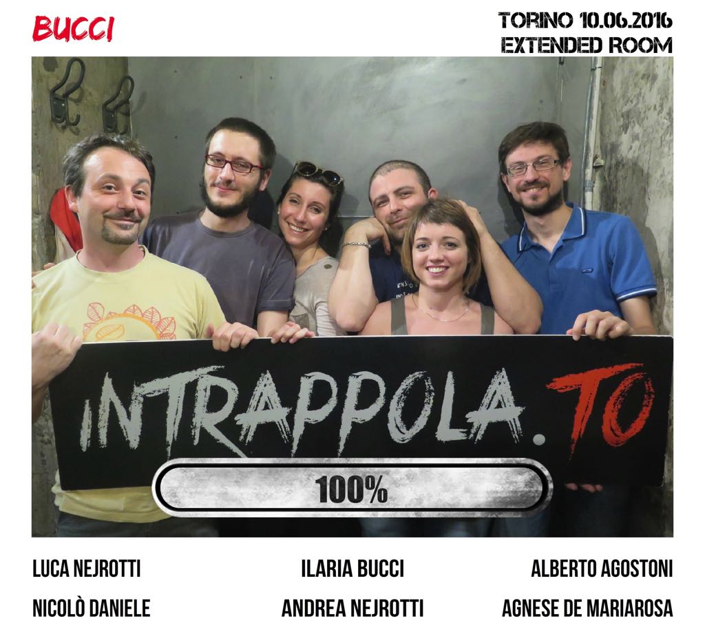 Il gruppo Bucci è fuggito dalla nostra escape room Extended Room