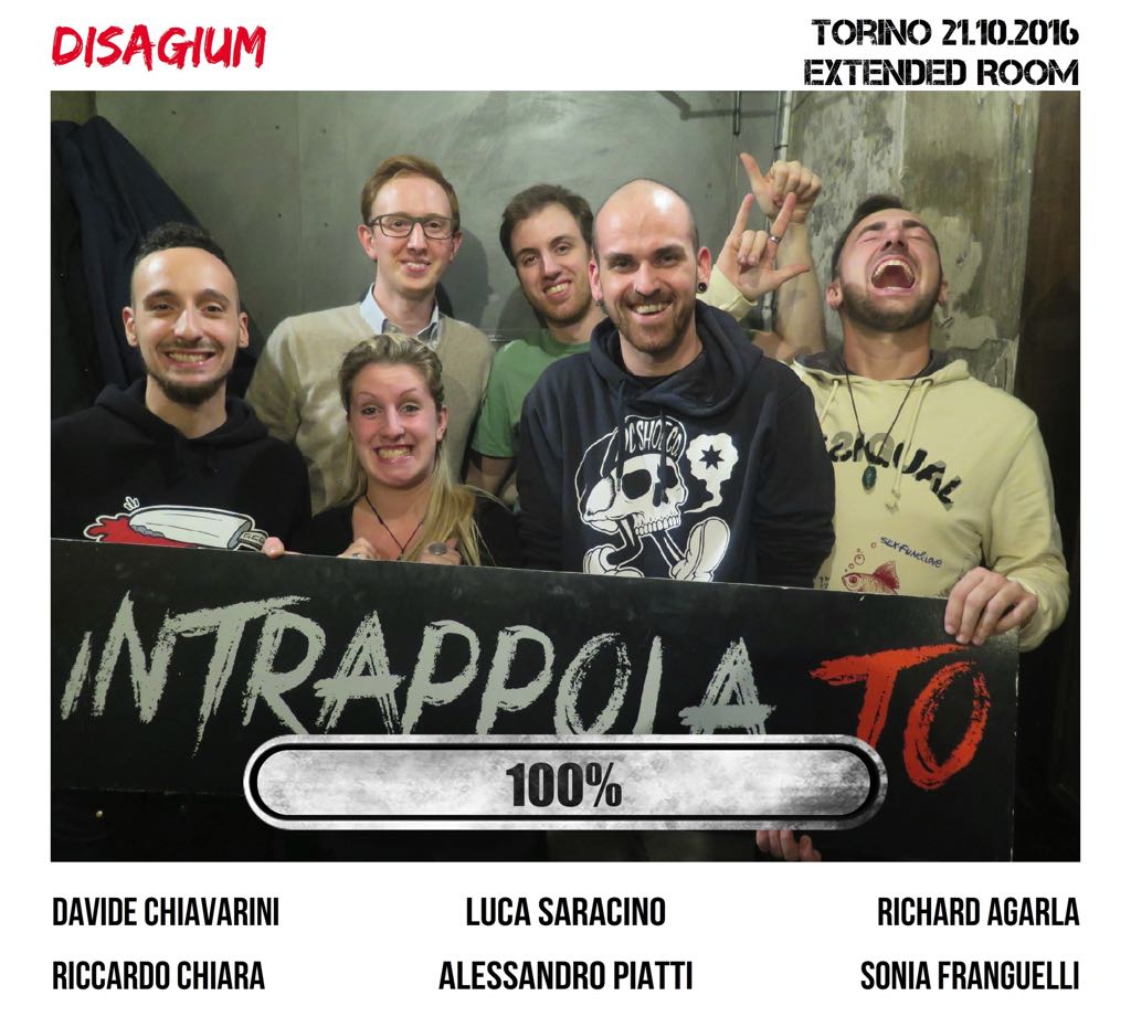 Il gruppo Disagium è fuggito dalla nostra escape room Extended Room