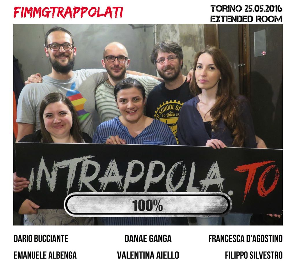 Il gruppo Fimmgtrappolati è fuggito dalla nostra escape room Extended Room