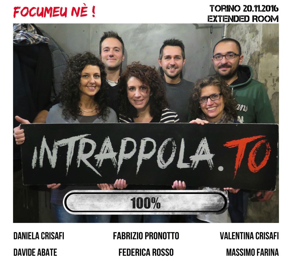 Il gruppo Focumeu nè ! è fuggito dalla nostra escape room Extended Room