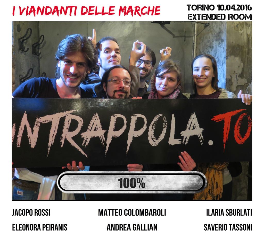 Il gruppo I Viandanti delle Marche è fuggito dalla nostra escape room Extended Room