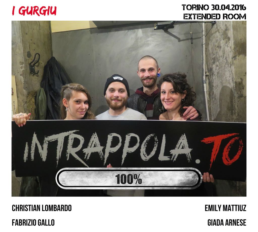 Il gruppo I gurgiu è fuggito dalla nostra escape room Extended Room