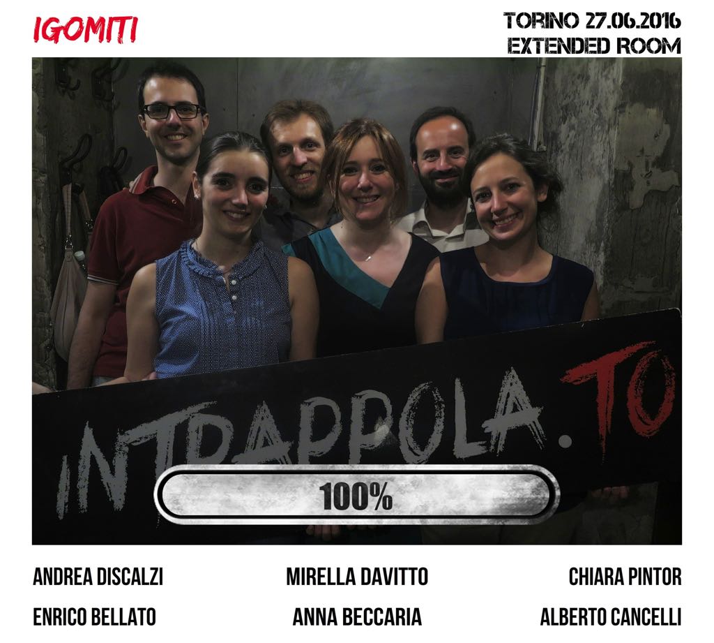 Il gruppo Igomiti è fuggito dalla nostra escape room Extended Room