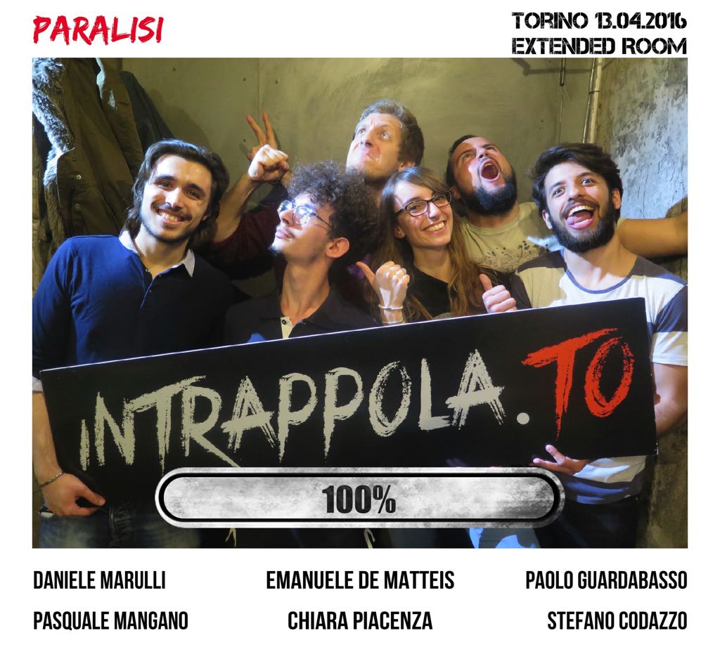 Il gruppo Paralisi è fuggito dalla nostra escape room Extended Room