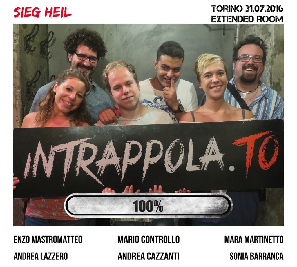 Il gruppo Sieg heil  è fuggito dalla nostra escape room Extended Room