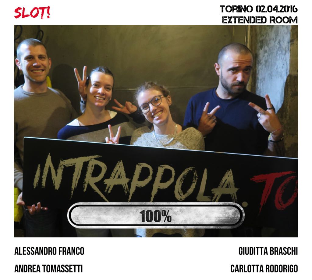 Il gruppo Slot! è fuggito dalla nostra escape room Extended Room