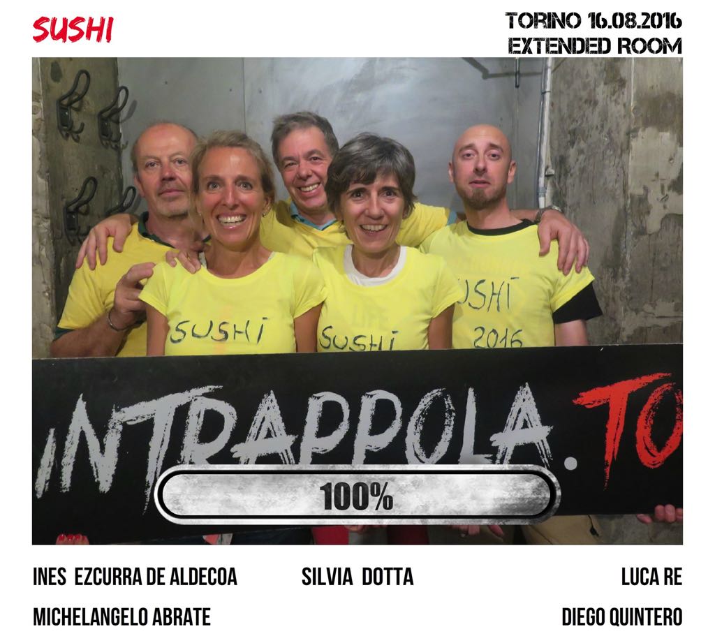 Il gruppo Sushi è fuggito dalla nostra escape room Extended Room