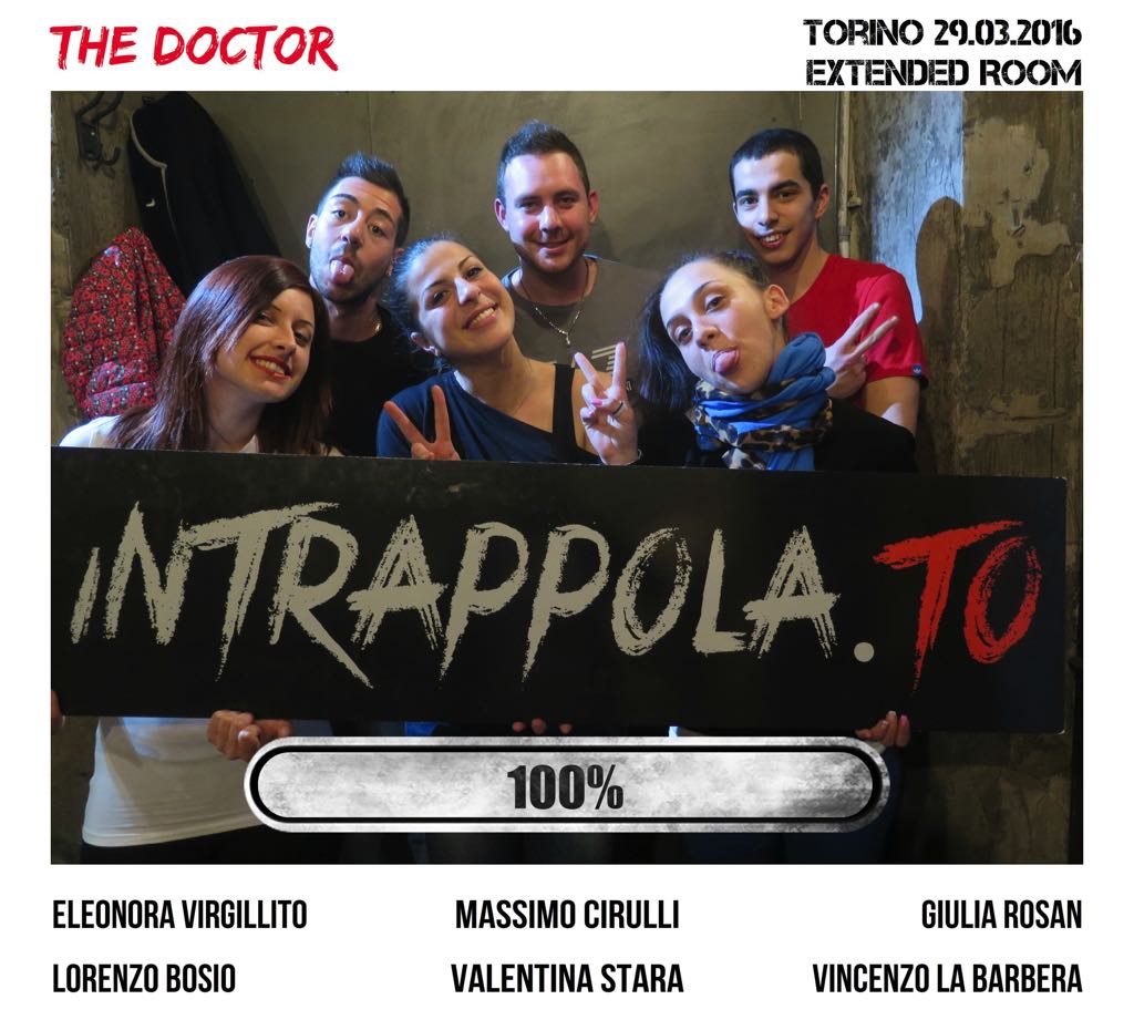 Il gruppo The doctor  è fuggito dalla nostra escape room Extended Room